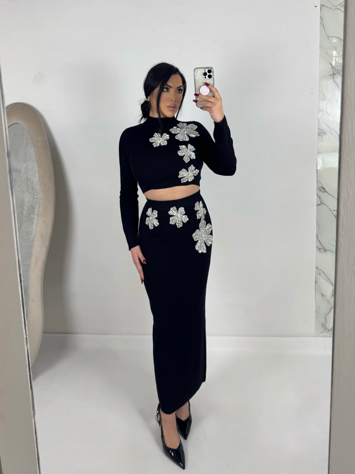 Coordinato in lana rasata “Stellar”
