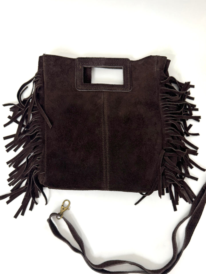 Borsa scamosciata in vera pelle “Raja”