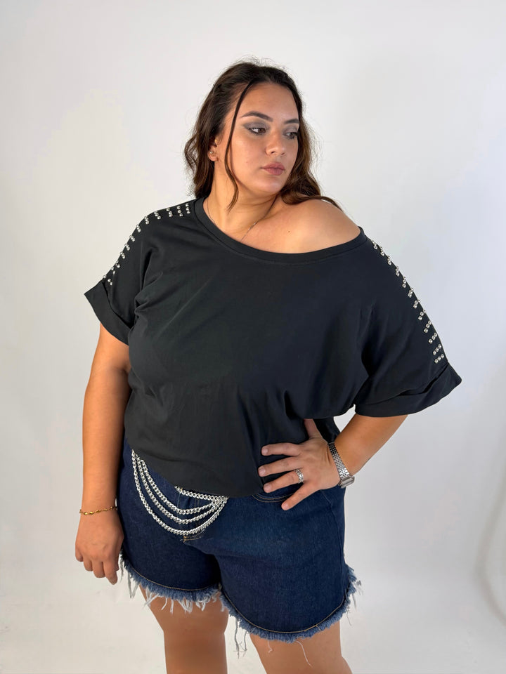 T shirt con borchie  “Dalila”