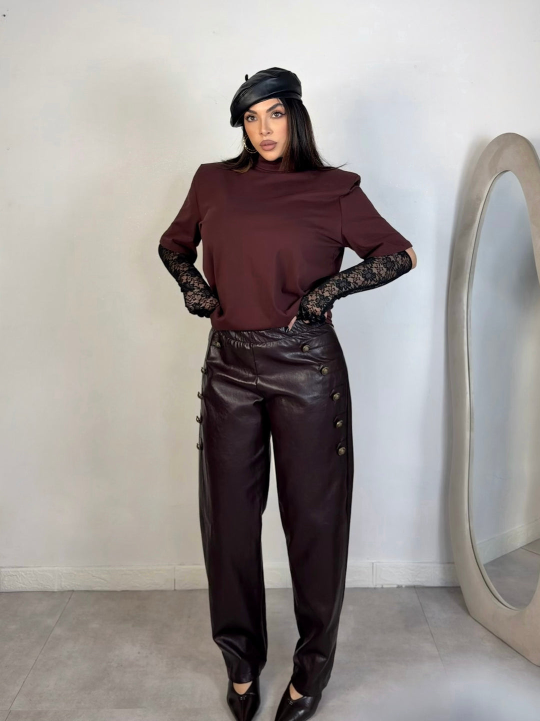 Pantaloni in eco pelle “Supreme”