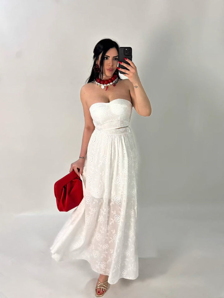 Coordinato in pizzo sangallo “Gabriella”