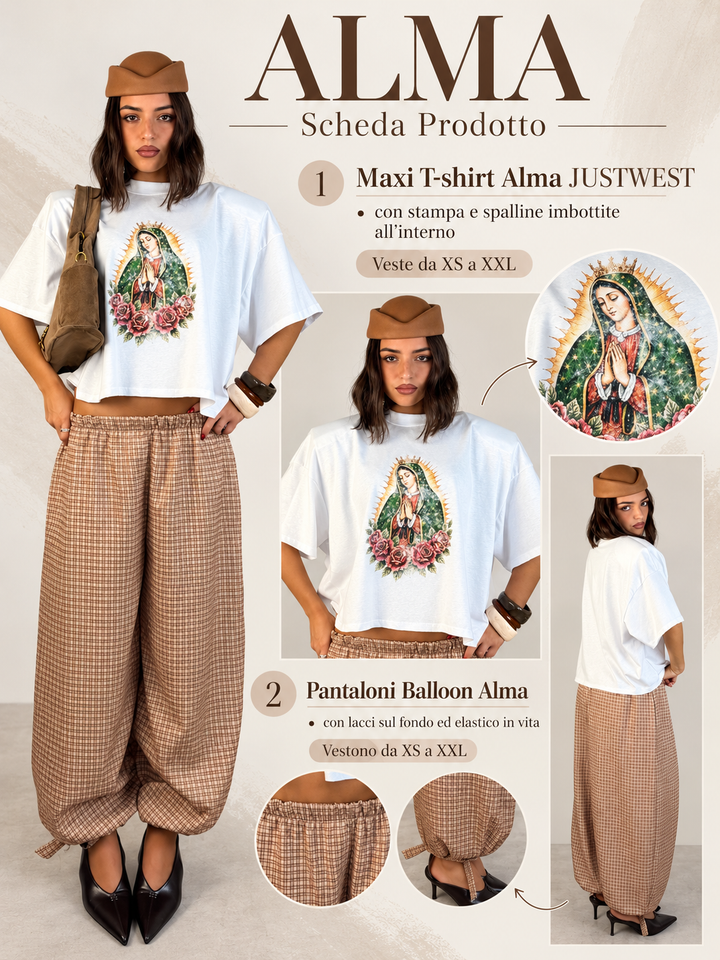 Maxi t shirt JUSTWEST “Alma”