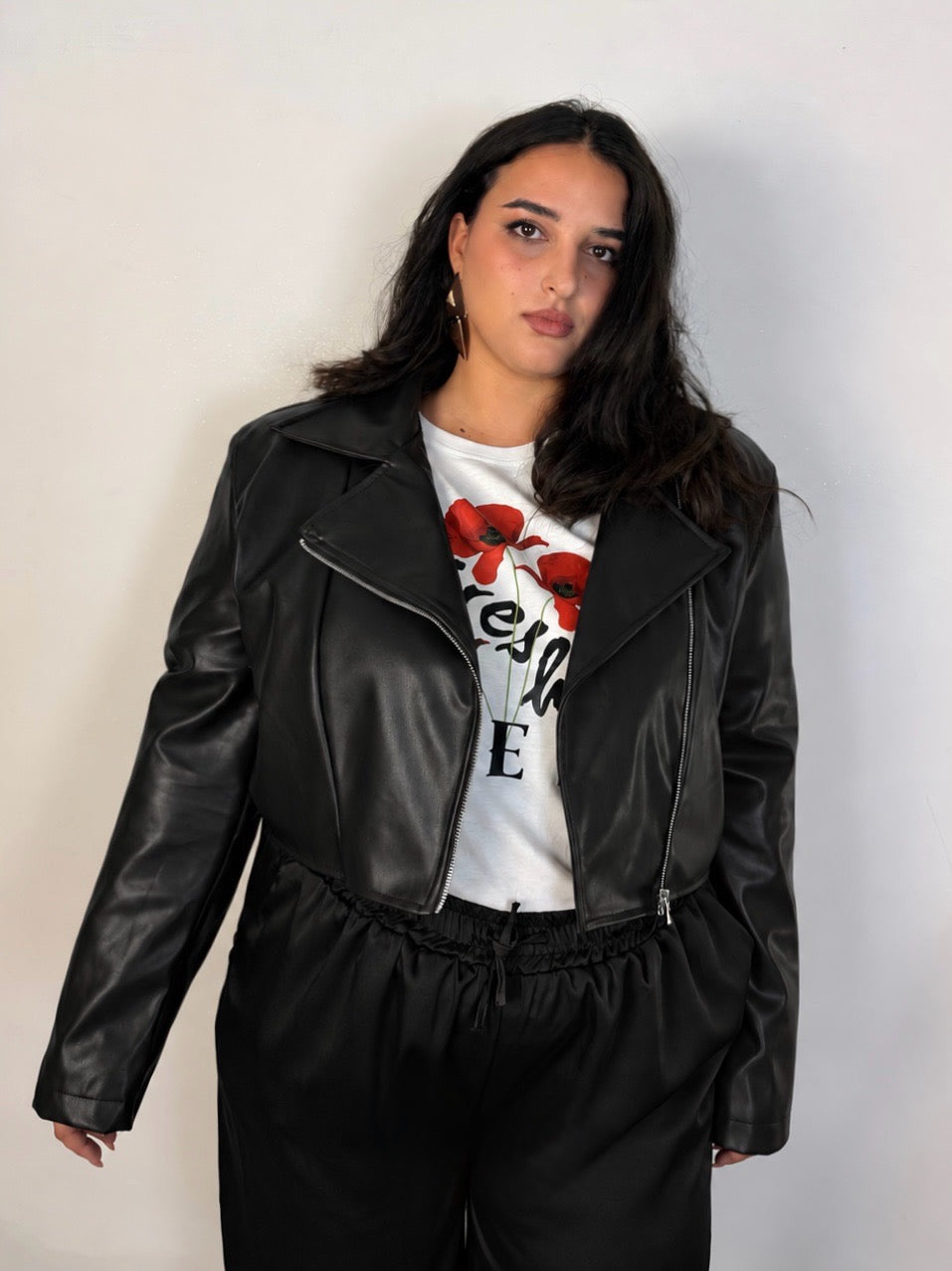 Chiodo in eco pelle “Roxane”