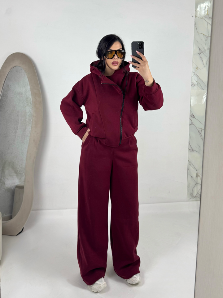 Coordinato di tuta felpato “Zip”