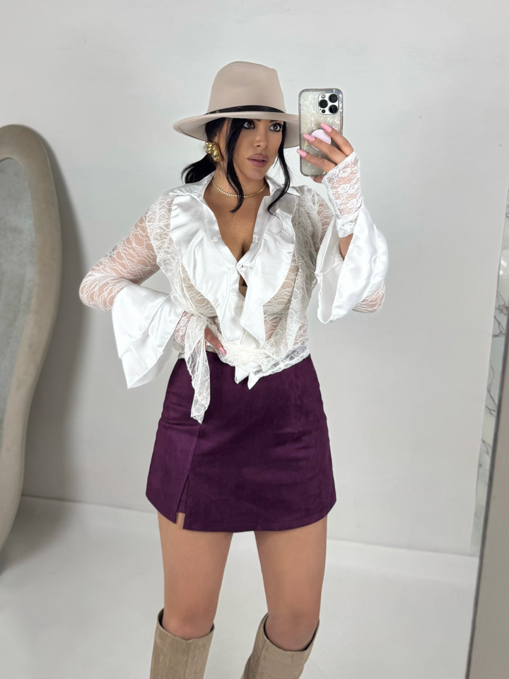 Panta gonna scamosciato “Crystal”