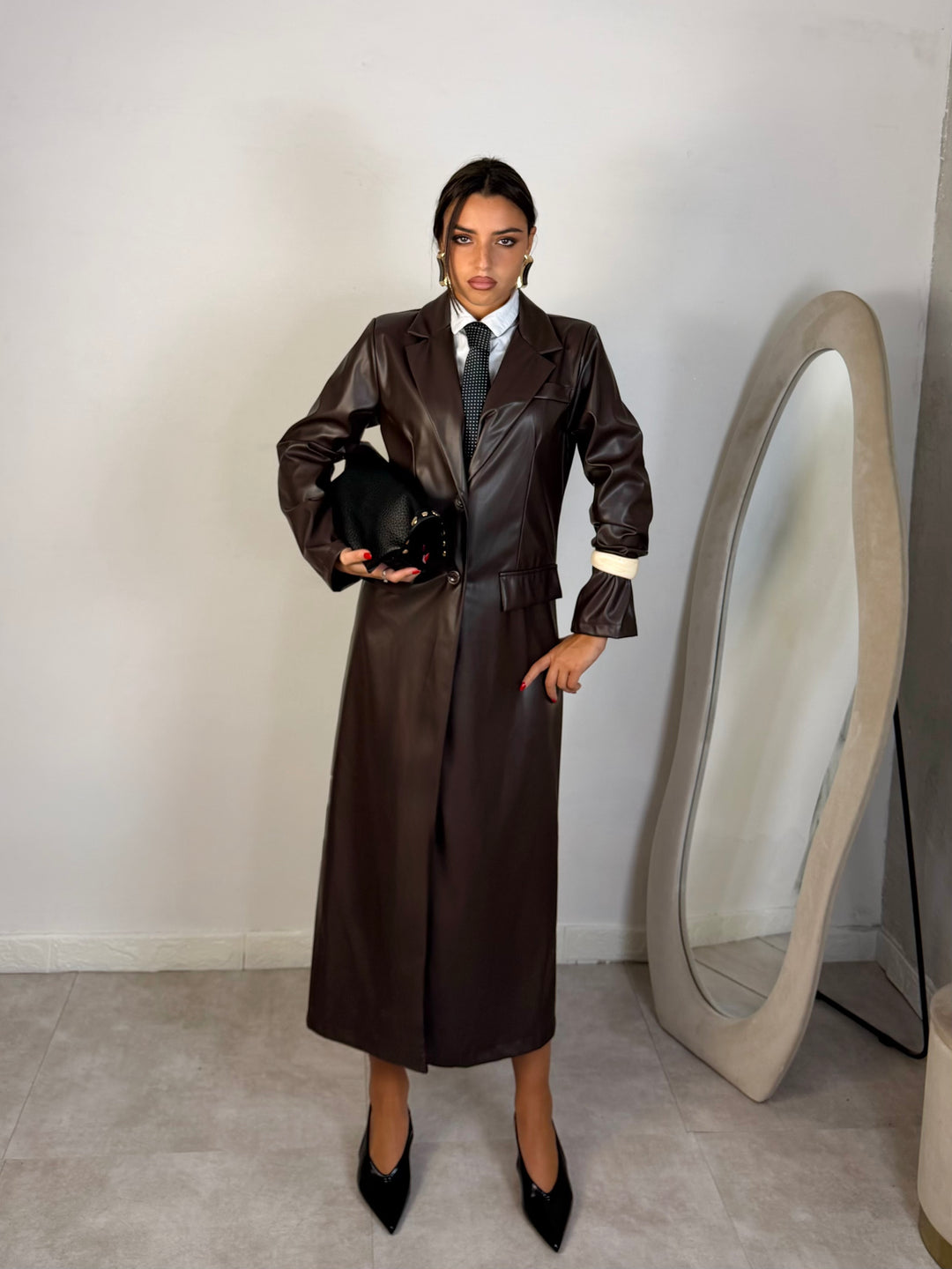 Trench in eco pelle “Evelyne”