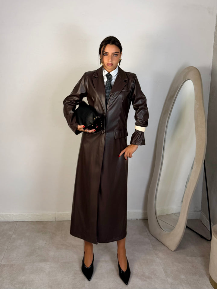 Trench in eco pelle “Evelyne”