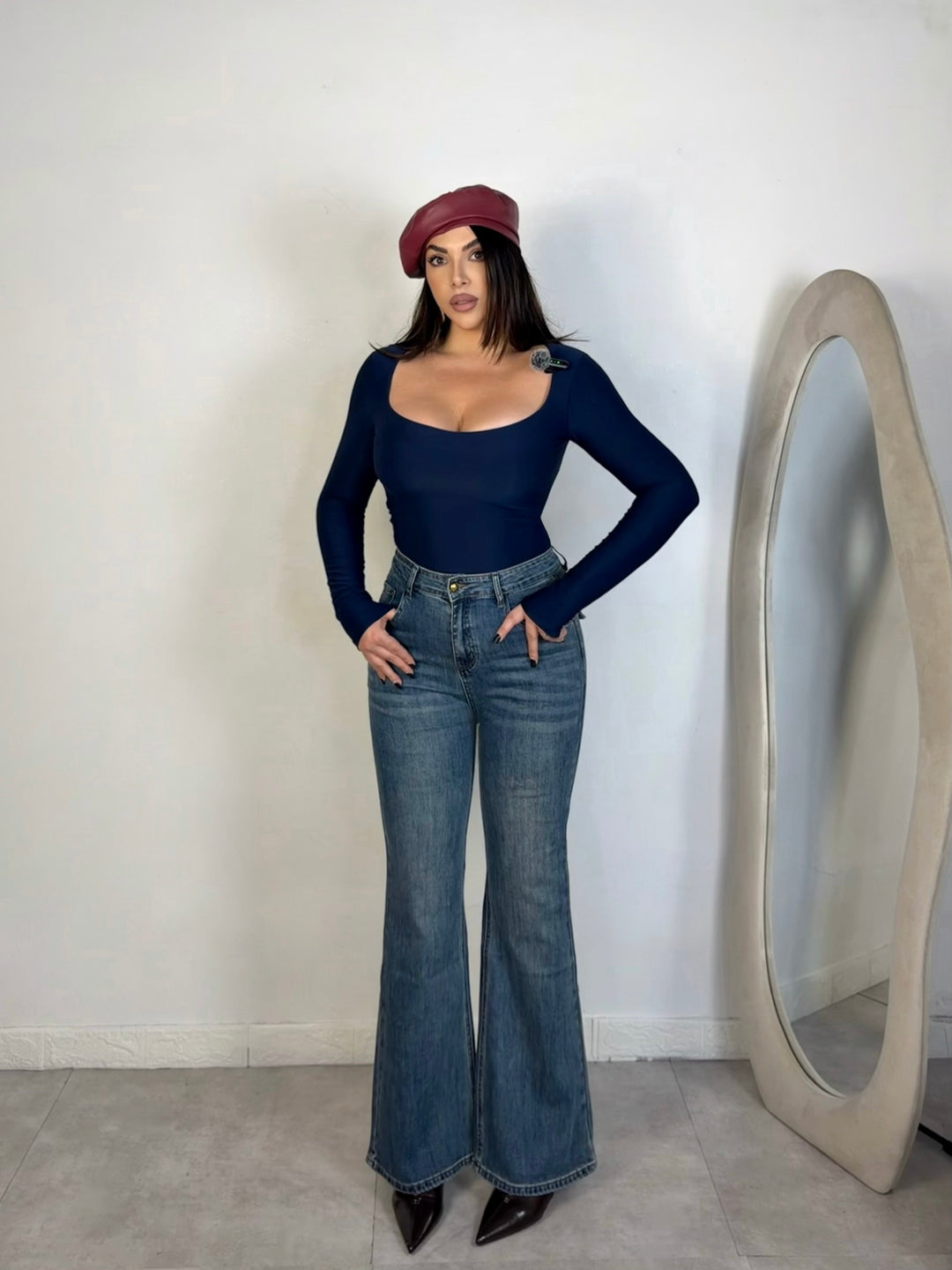 Jeans a zampa elastico “Parisian”