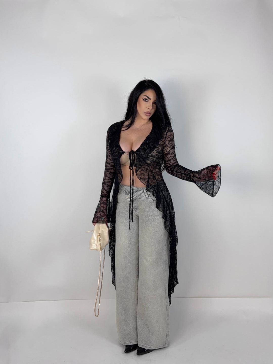 Camicia in pizzo “Aura”