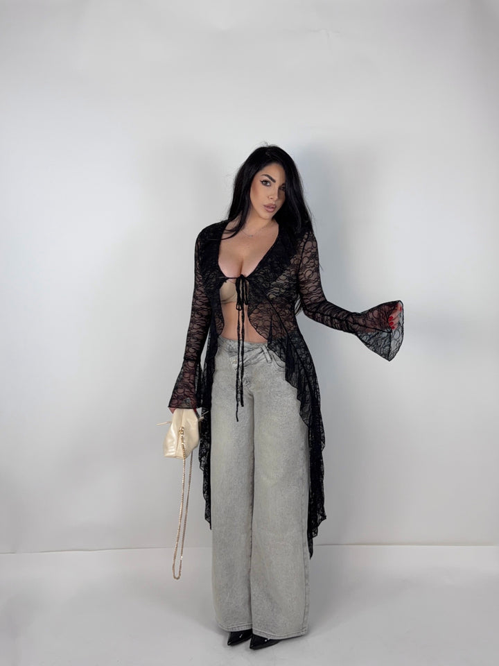 Camicia in pizzo “Aura”