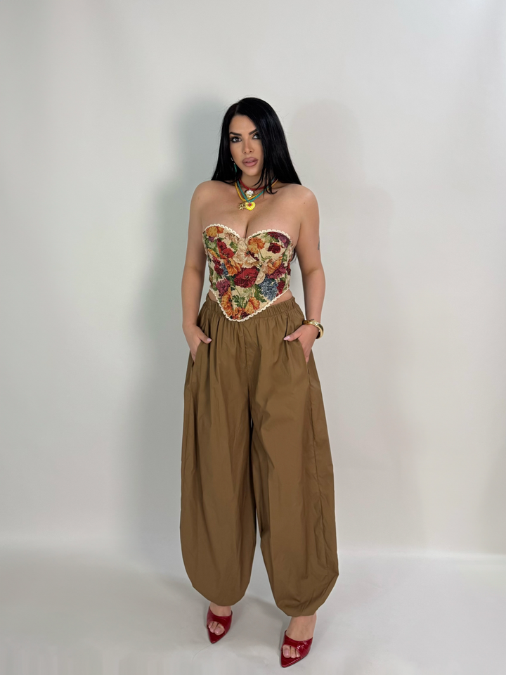 Pantaloni in cotone balloon “Daphne”