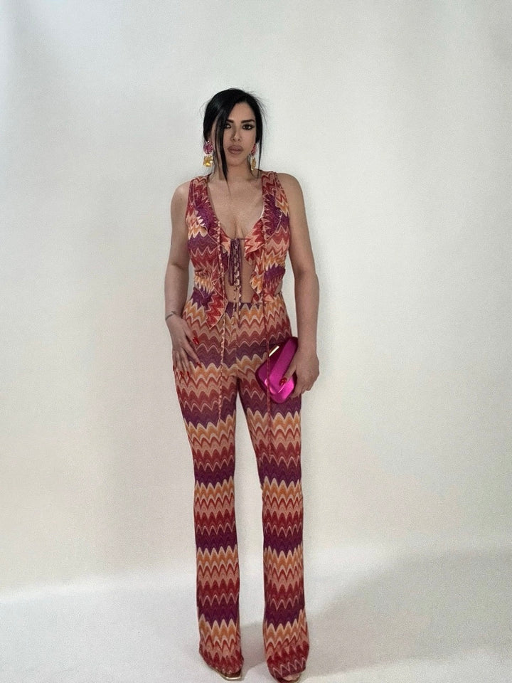 Coordinato in lurex “Boho Chic”