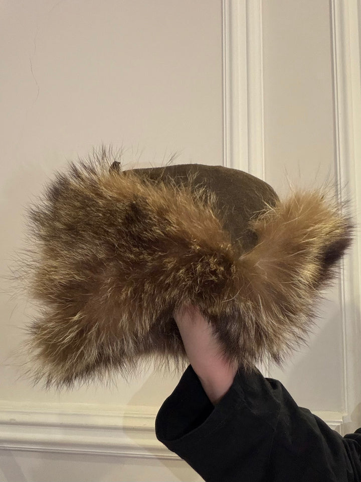 Colbacco in vera pelliccia di volpe vintage 08