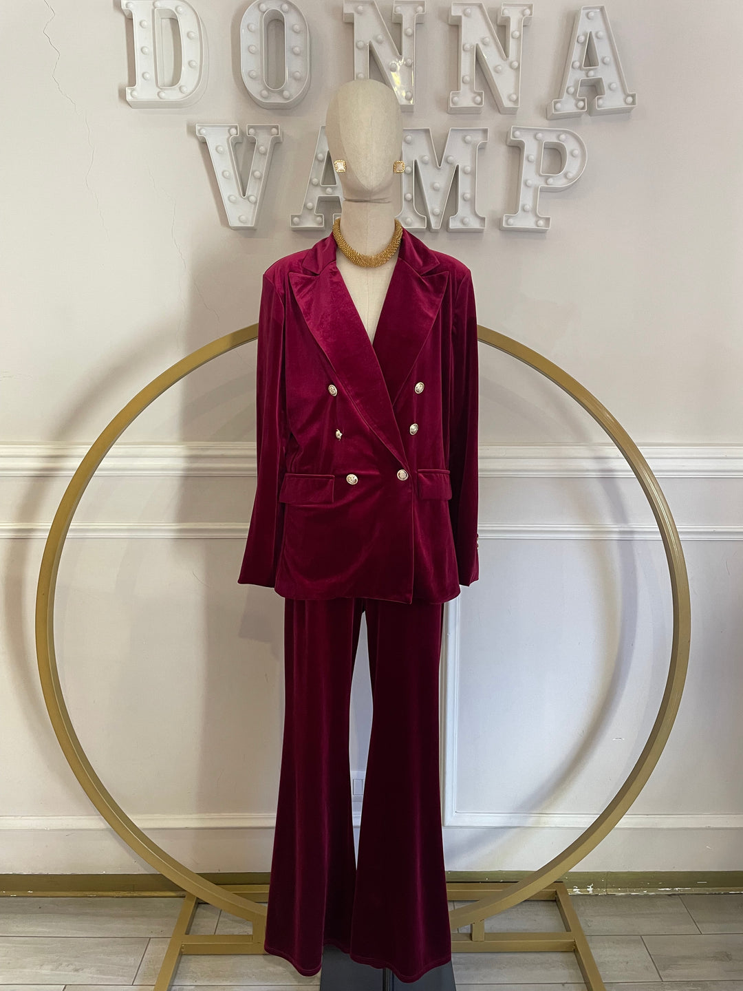 Tailleur in velluto “Virginia”