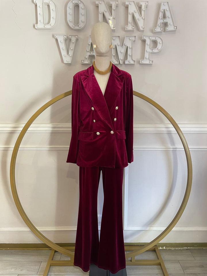 Tailleur in velluto “Virginia”