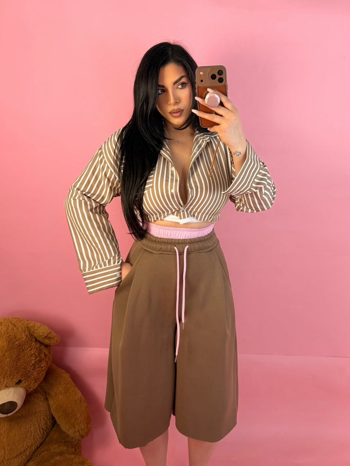 Bermuda felpati “Mood Pink”