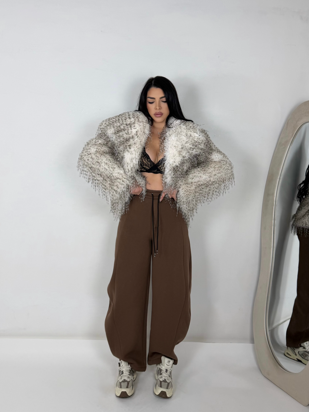 Pantaloni balloon felpati “NONAME”