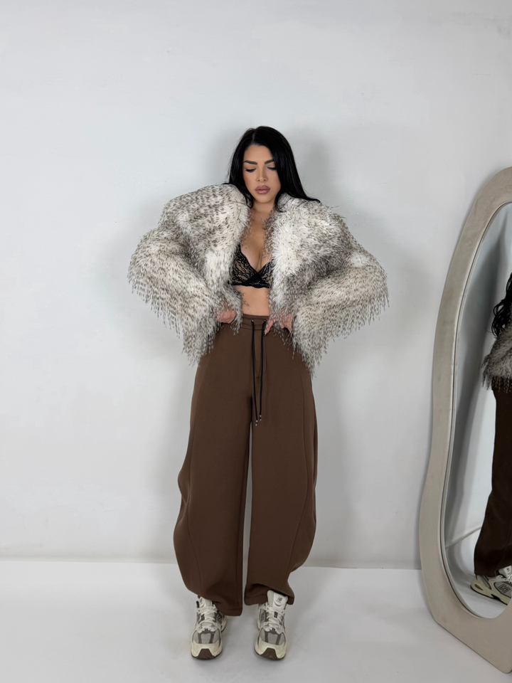 Pantaloni balloon felpati “NONAME”