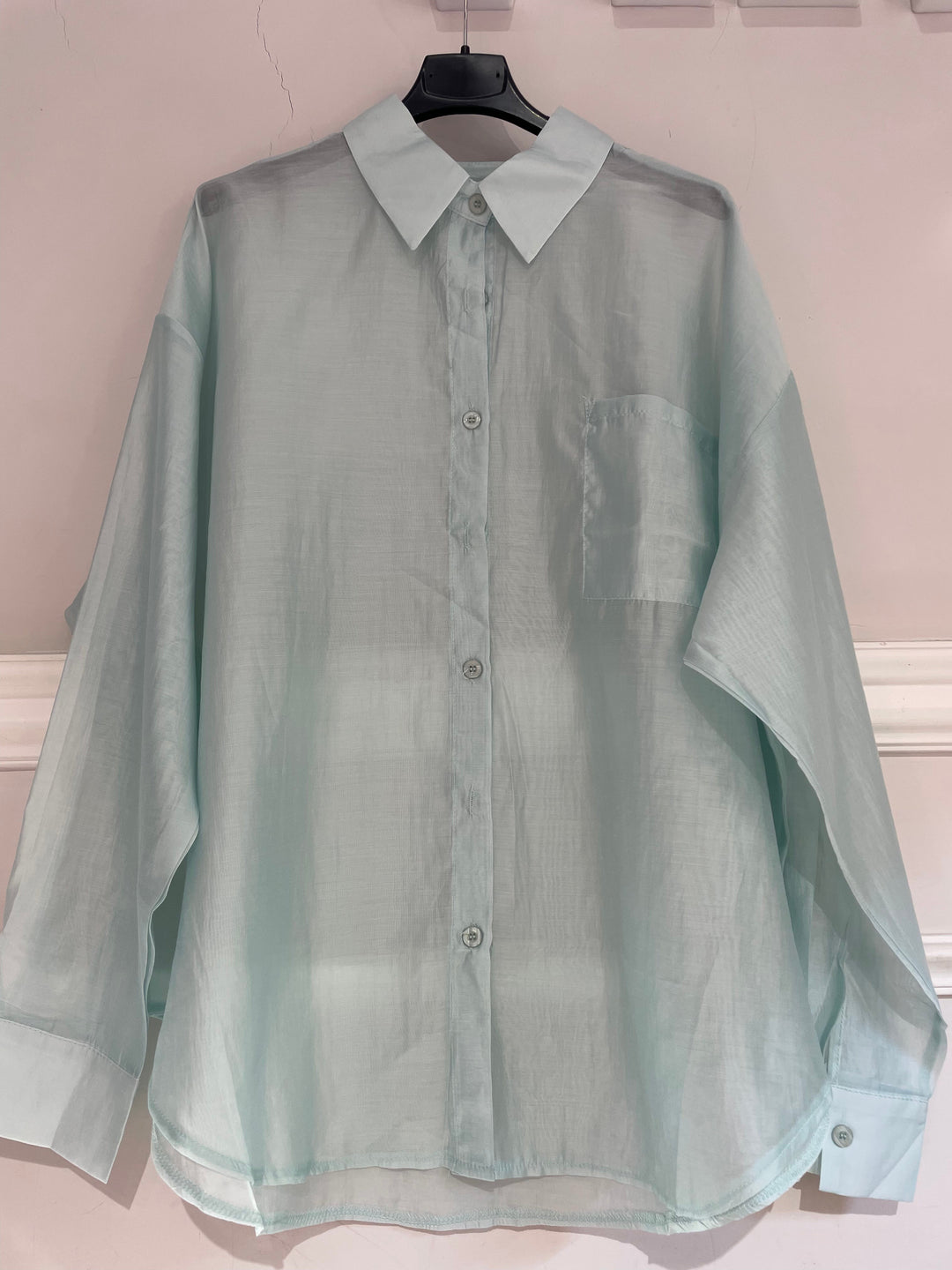 Maxi camicia in organza “Tulum”