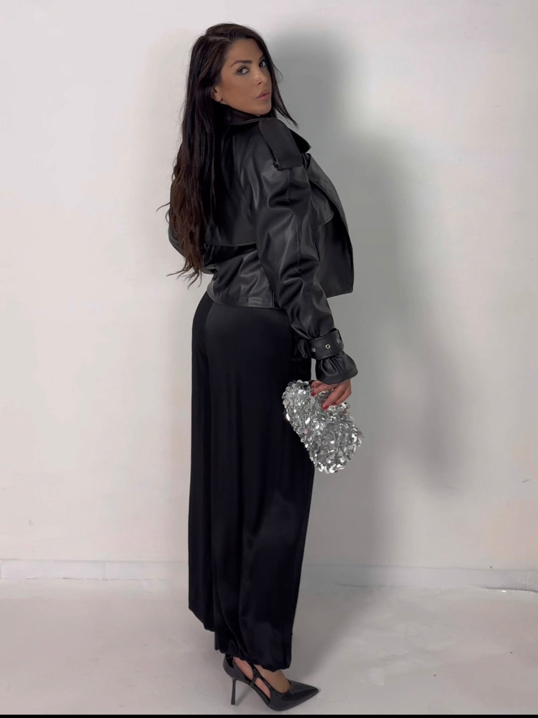 Pantaloni in raso balloon “Zahra”