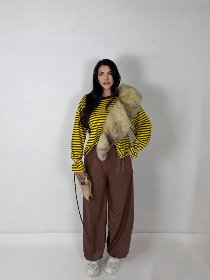 Pantaloni balloon in eco pelle “Candy”