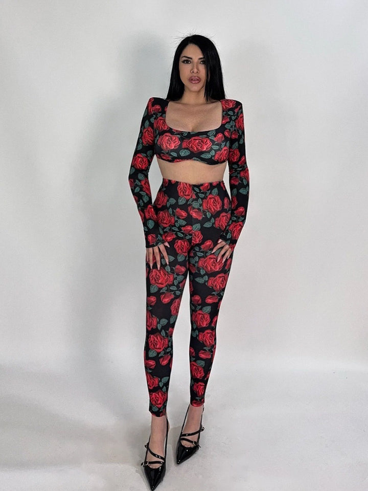 Coordinato “Jole” Rose Rosse piccole
