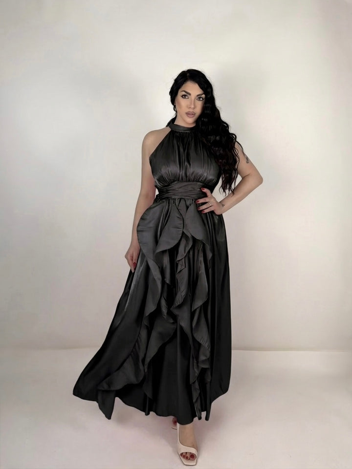 Abito “Satin Rouches”