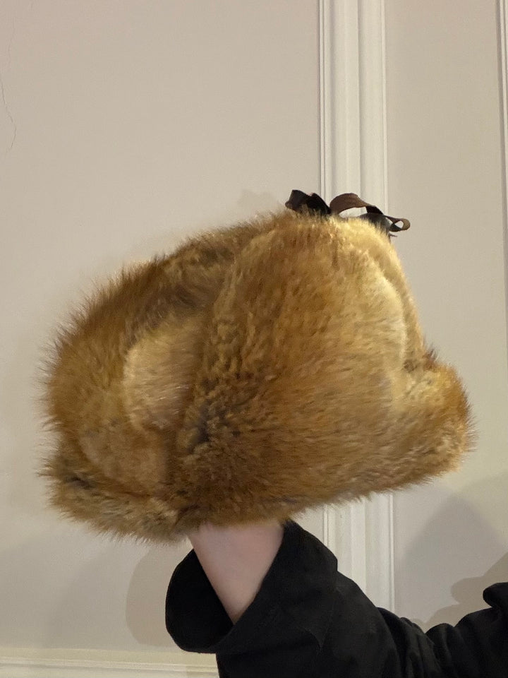 Colbacco in vera pelliccia di volpe vintage 07