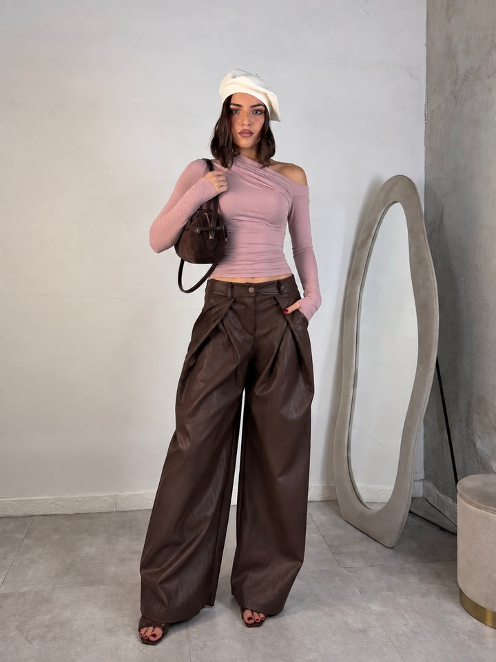 Pantaloni in eco pelle “Astra”