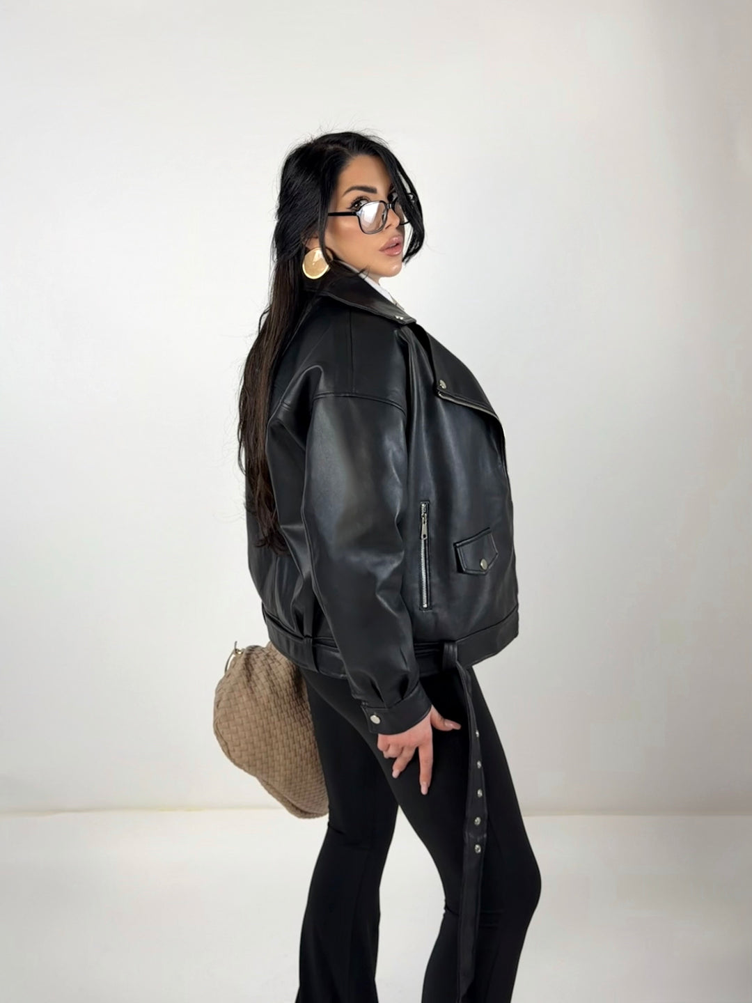 Giubbotto chiodo in eco pelle “Prime”