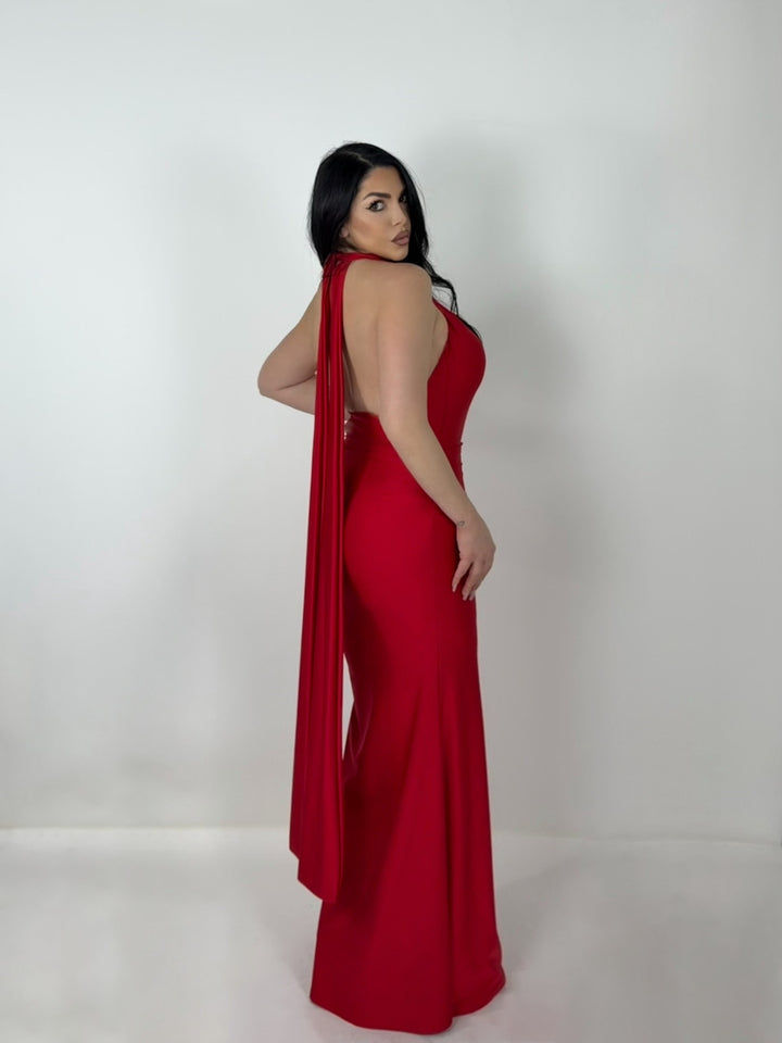 Abito a sirena con scollo dietro “Diana”