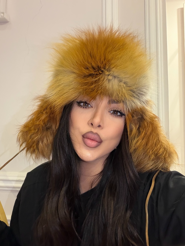 Colbacco in vera pelliccia di volpe vintage 06