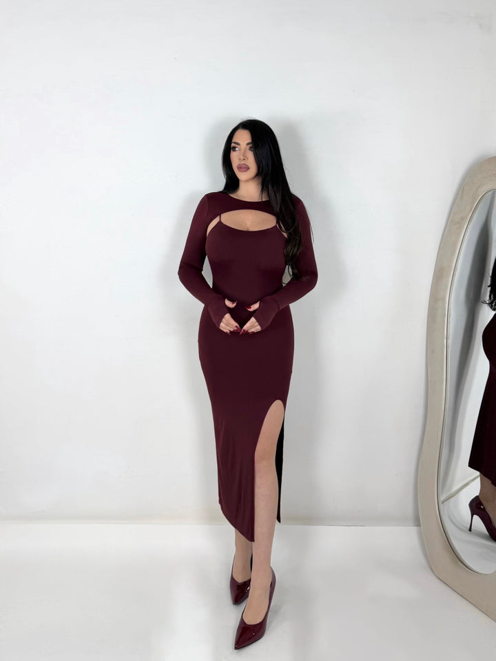 Abito con coprispalle “Hypnotic”