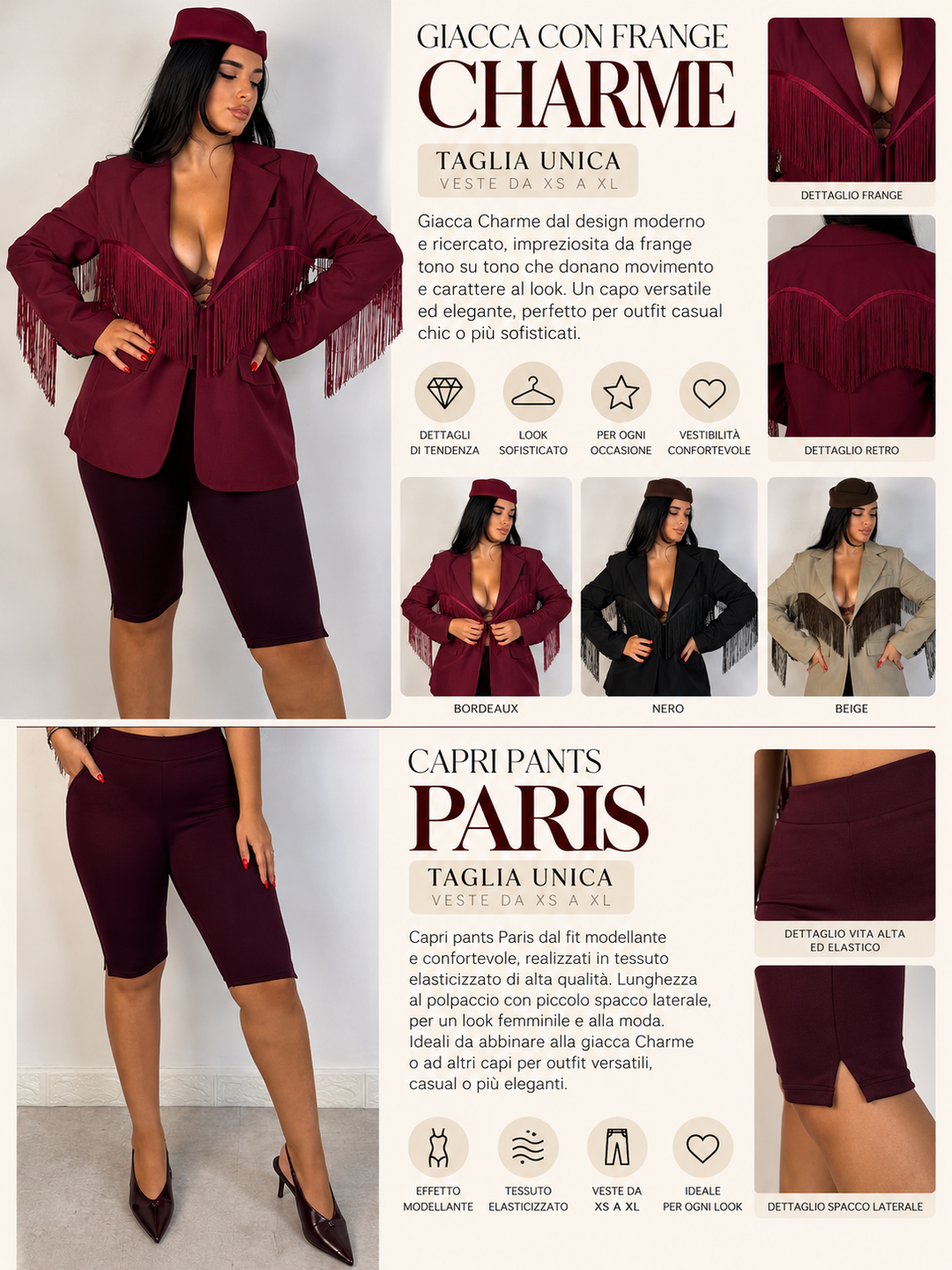 Giacca con frange “Charme”