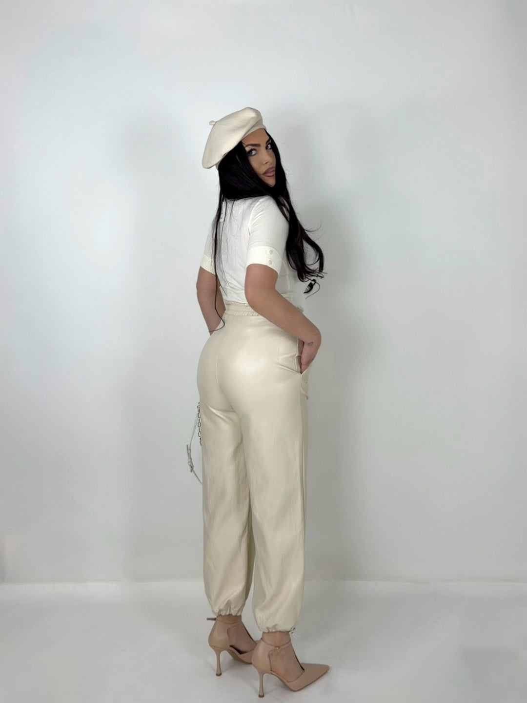 Pantaloni in eco pelle “Emily”