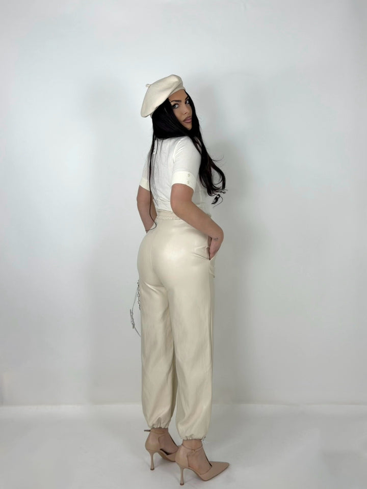 Pantaloni in eco pelle “Emily”