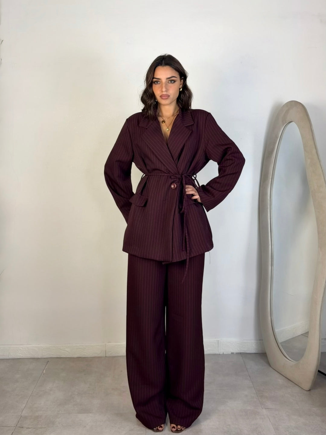 Tailleur gessato “Élite”