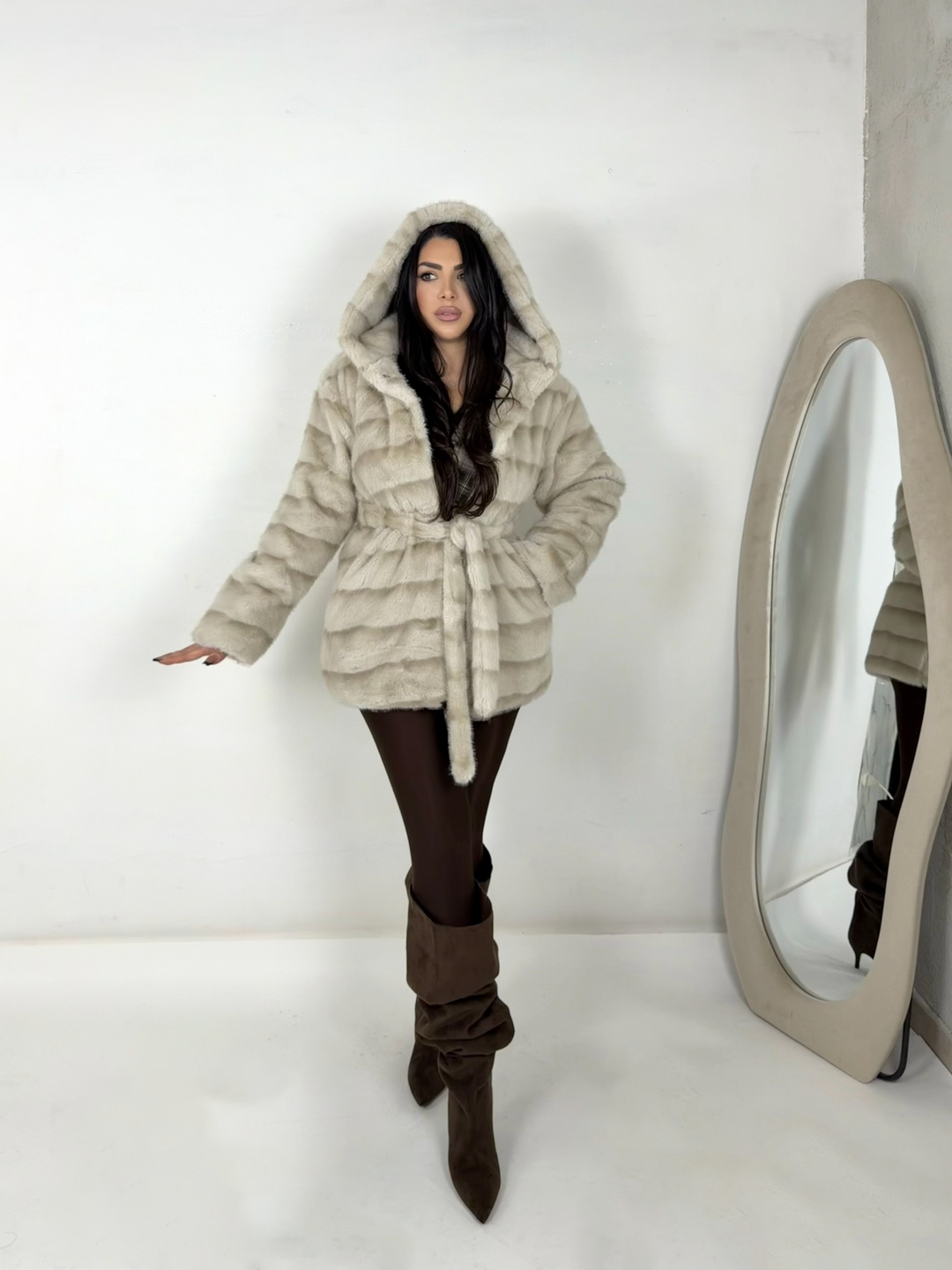 Eco pelliccia effetto visone “Queen”