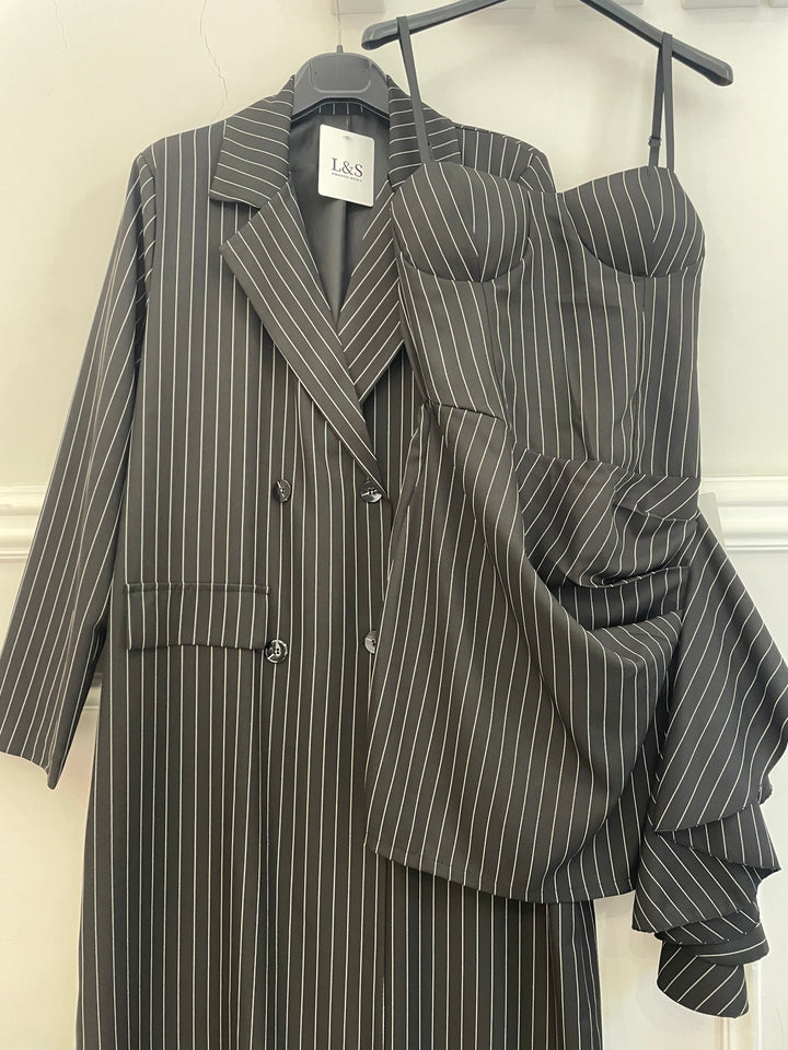 Coordinato gessato giacca e vestito “Special”