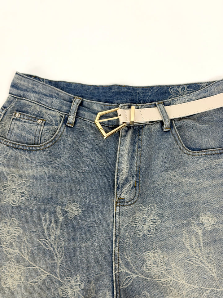 Jeans a palazzo ricamati “Daphne”