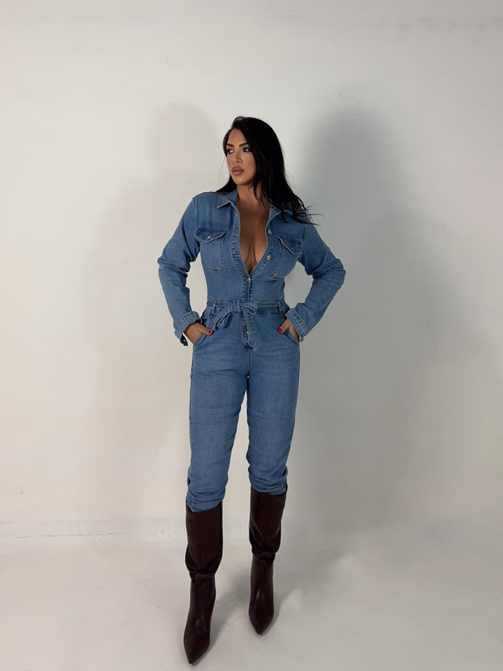 Tuta un jeans elasticizzato “Dakota”