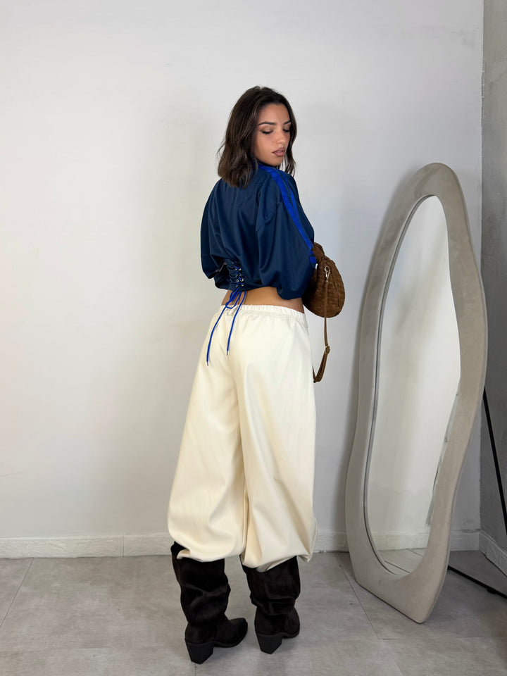 Pantaloni balloon in eco pelle “Addes”