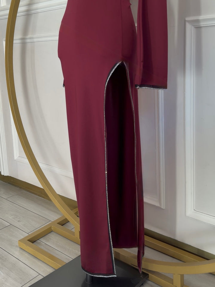 Abito con spacco manica ampia “Venus”