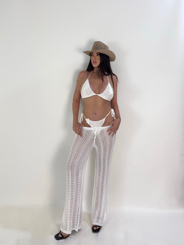 Costume e pantaloni copricostume in crochet “Ibiza”