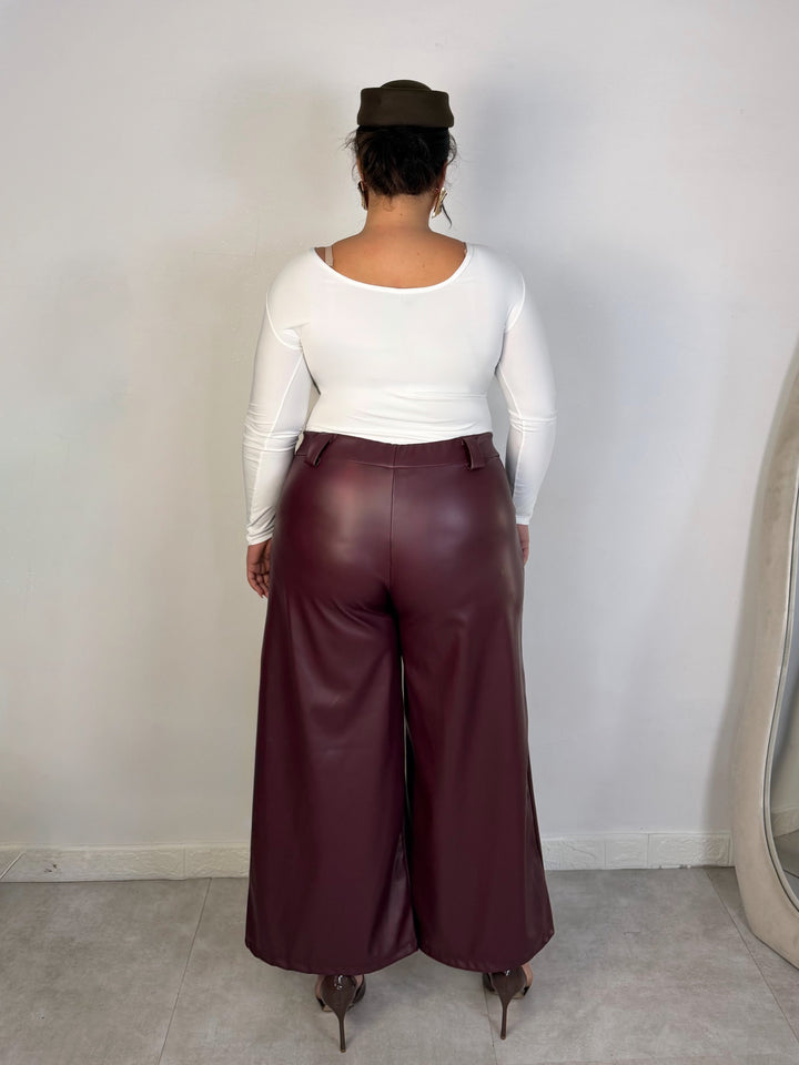 Pantaloni in eco pelle “Adele”