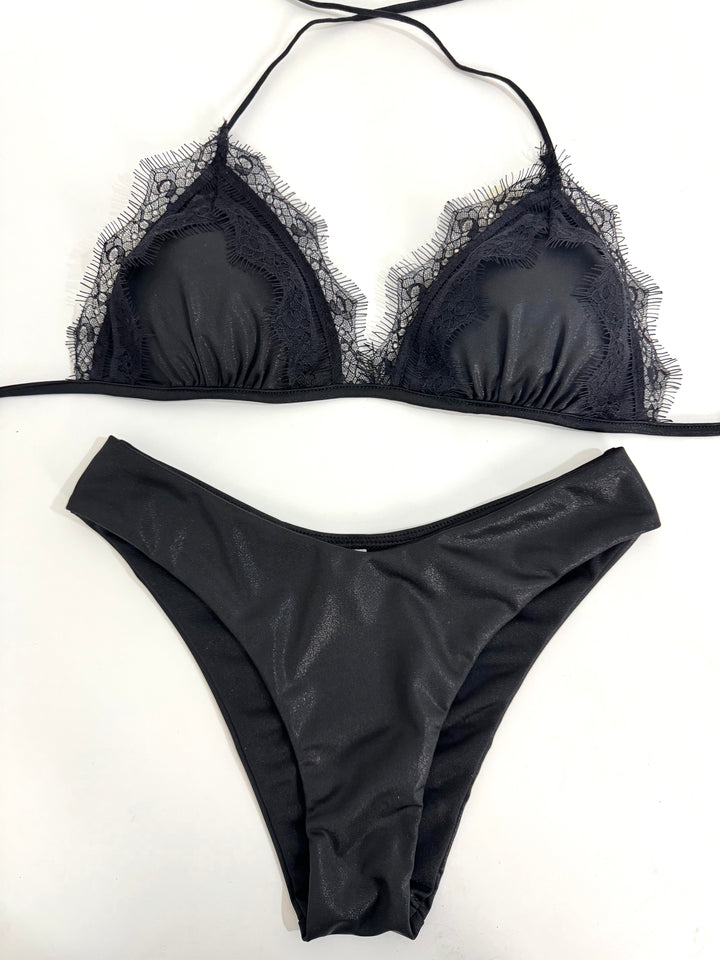 Costume in satin con pizzo “Sirena”
