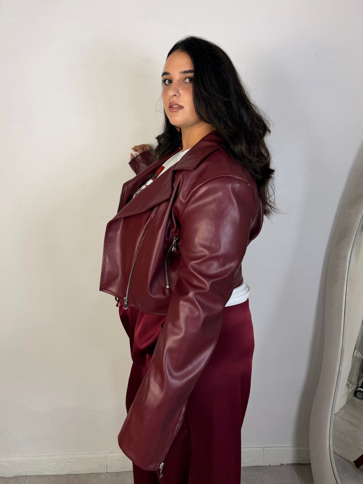 Chiodo in eco pelle “Roxane”