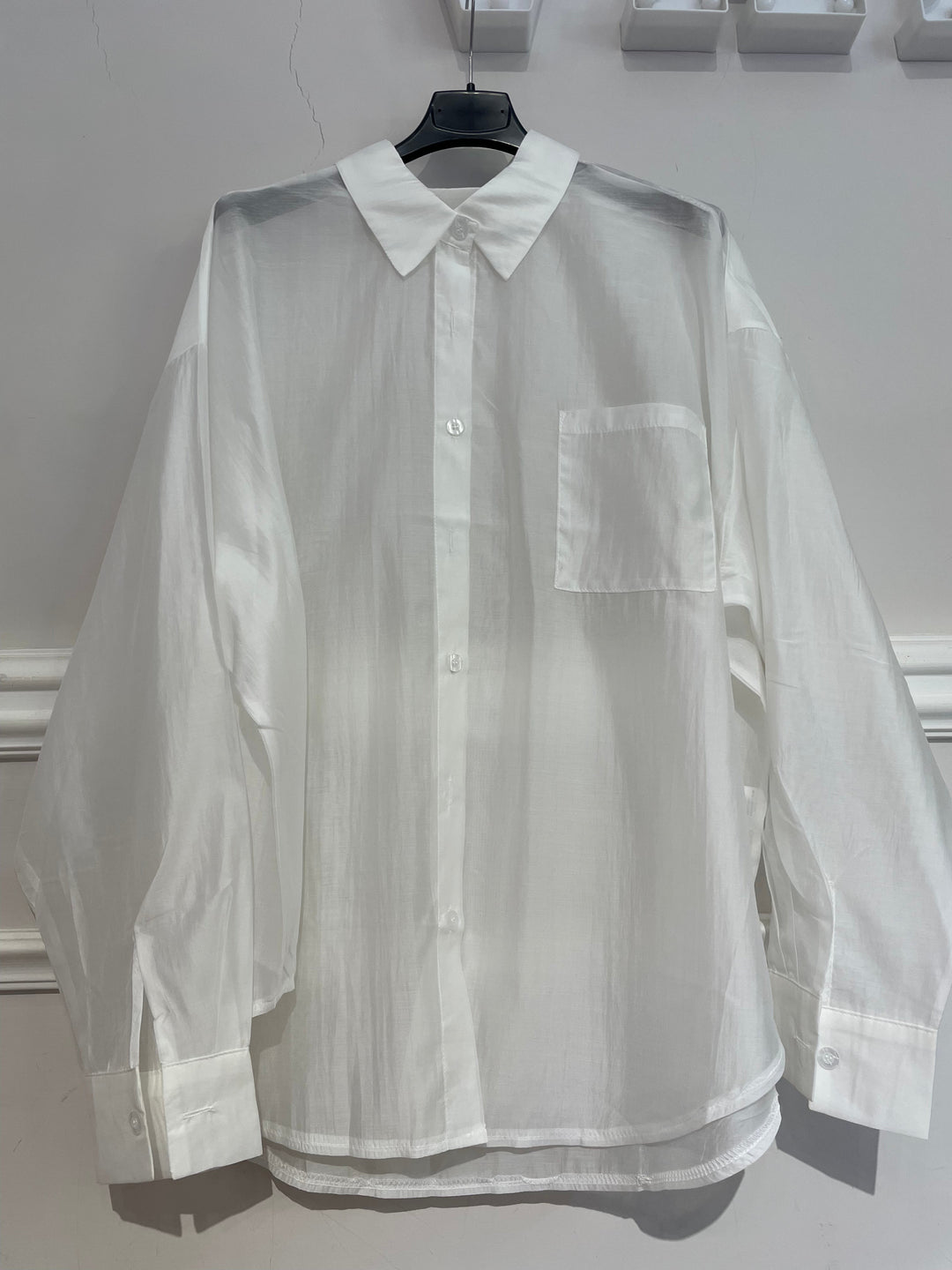 Maxi camicia in organza “Tulum”