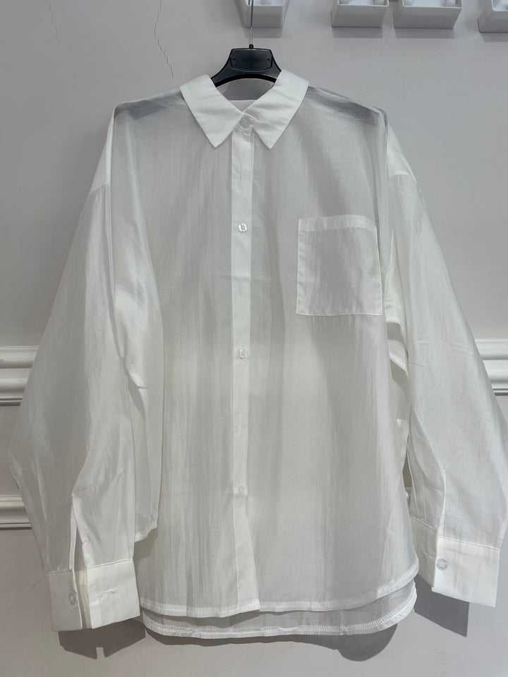 Maxi camicia in organza “Tulum”