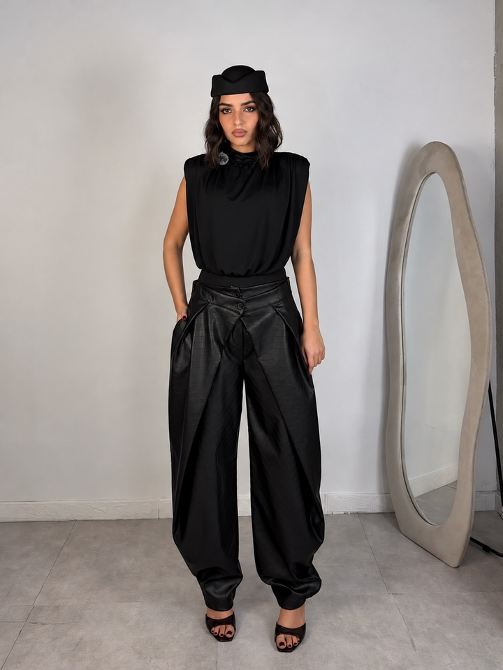Pantaloni in ecopelle “Veneta”